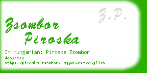 zsombor piroska business card